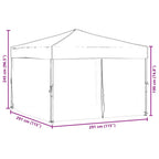 Tenda per Feste Pieghevole con Pareti Laterali Bianco 3x3 m