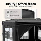 Tenda per Feste Pieghevole con Pareti Laterali Nero 3x3 m