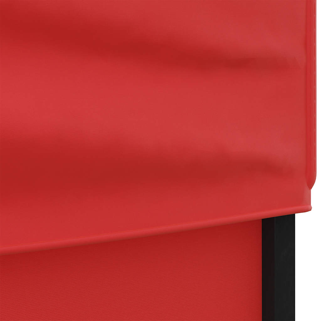 Tenda per Feste Pieghevole con Pareti Laterali Rosso 3x3 m