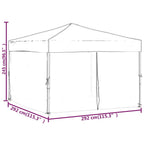 Tenda per Feste Pieghevole con Pareti Laterali Nero 3x3 m