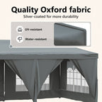 Tenda per Feste Pieghevole con Pareti Laterali Antracite 3x6 m