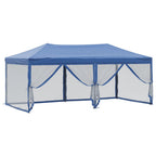 Tenda per Feste Pieghevole con Pareti Laterali Blu 3x6 m