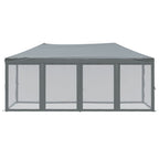 Tenda per Feste Pieghevole con Pareti Laterali Antracite 3x6 m
