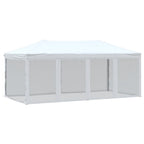 Tenda per Feste Pieghevole con Pareti Laterali Bianco 3x6 m