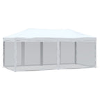 Tenda per Feste Pieghevole con Pareti Laterali Bianco 3x6 m
