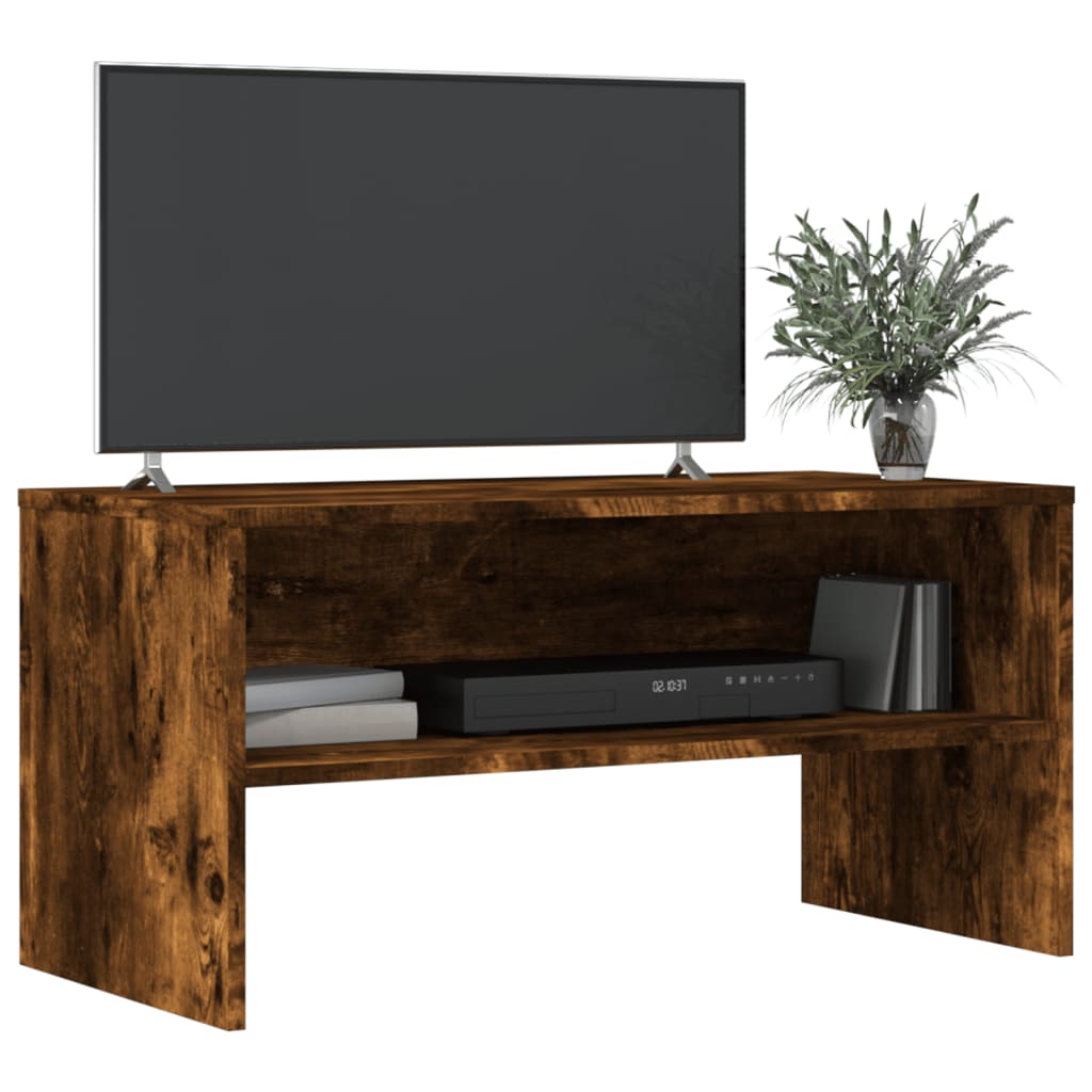 Mobile Porta TV Rovere Fumo 80x40x40 cm in Legno Multistrato