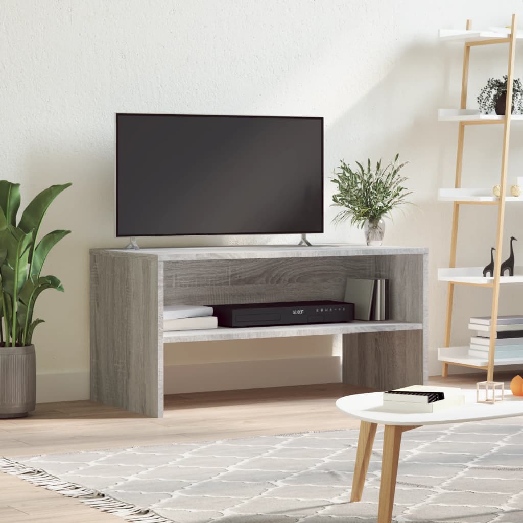 Mobile Porta TV Grigio Sonoma 80x40x40 cm in Legno Multistrato