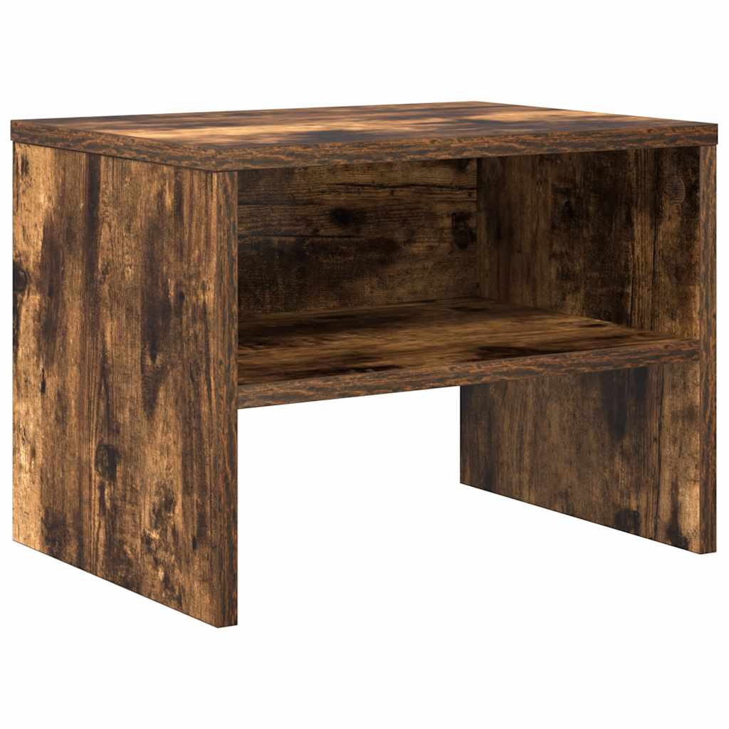 Comodino Rovere Fumo 40x30x30 cm Legno Multistrato