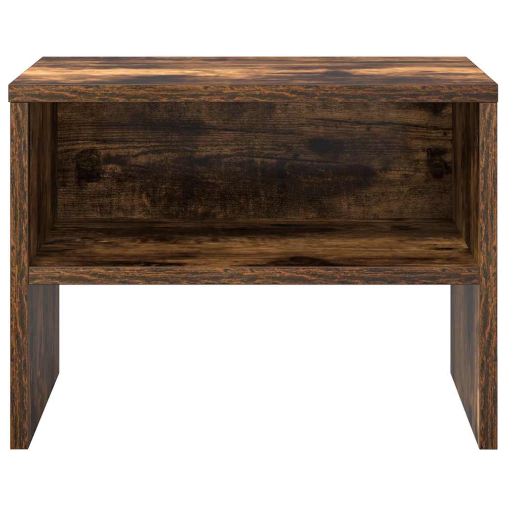 Comodino Rovere Fumo 40x30x30 cm Legno Multistrato