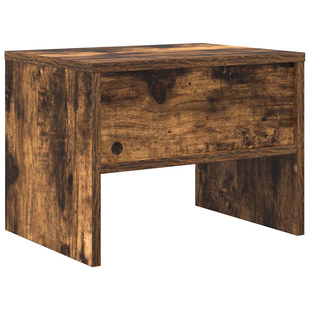 Comodino Rovere Fumo 40x30x30 cm Legno Multistrato