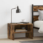 Comodino Rovere Fumo 40x30x30 cm Legno Multistrato