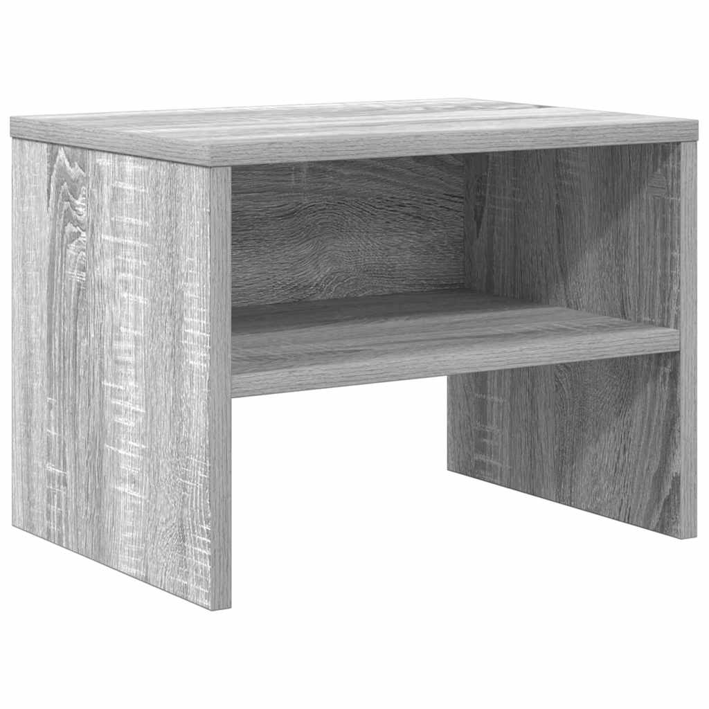 Comodino Grigio Sonoma 40x30x30 cm in Legno Multistrato