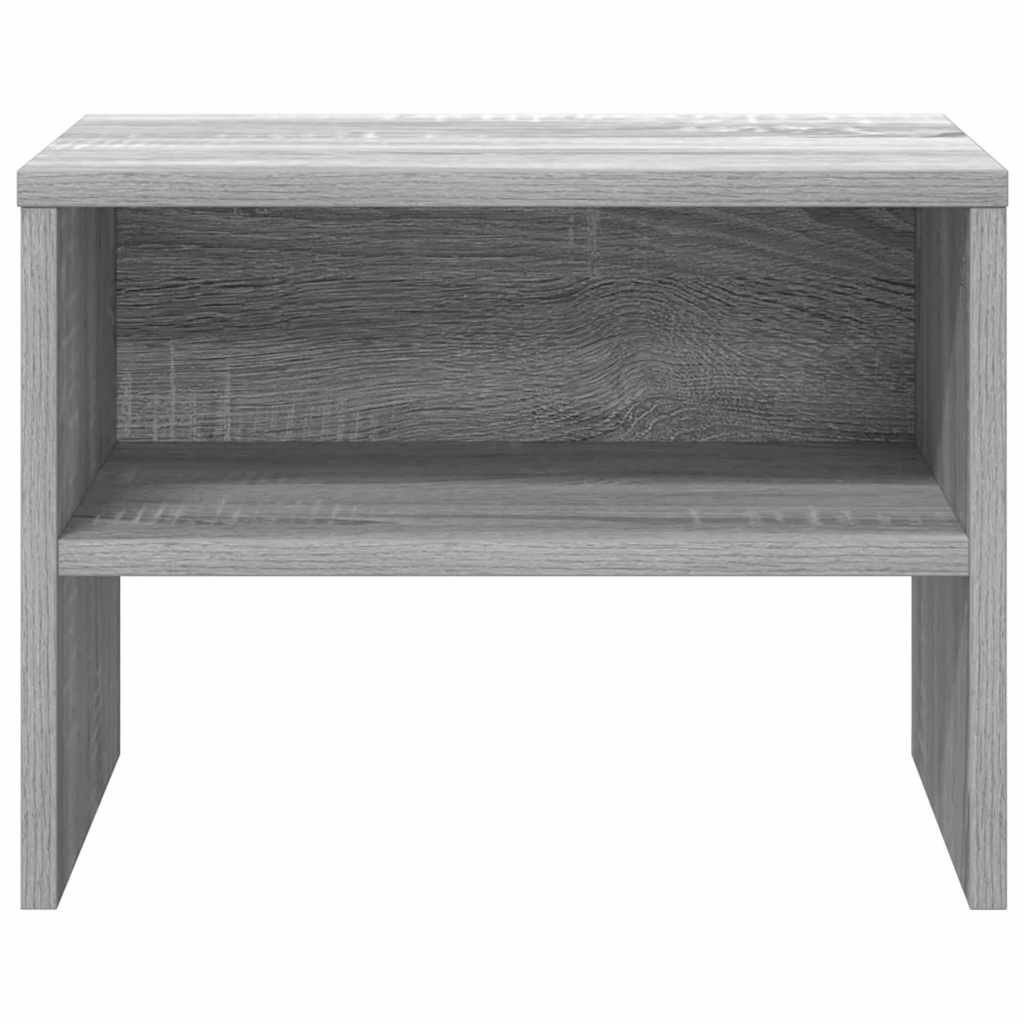 Comodino Grigio Sonoma 40x30x30 cm in Legno Multistrato