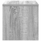 Comodino Grigio Sonoma 40x30x30 cm in Legno Multistrato