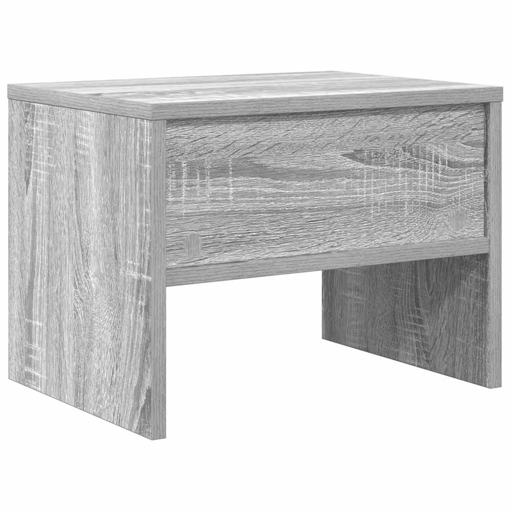 Comodino Grigio Sonoma 40x30x30 cm in Legno Multistrato