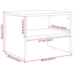 Comodino Grigio Sonoma 40x30x30 cm in Legno Multistrato
