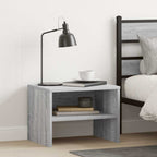 Comodino Grigio Sonoma 40x30x30 cm in Legno Multistrato