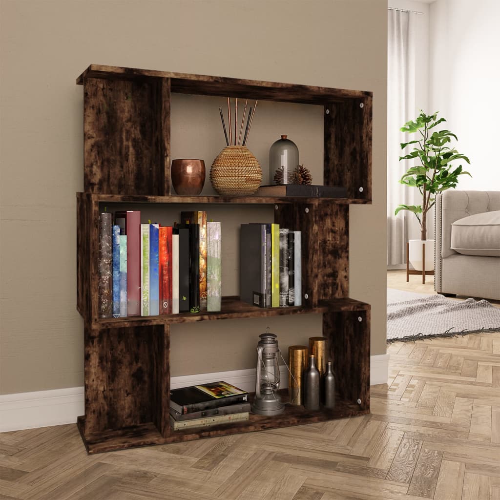 Libreria/Divisorio Rovere Fumo 80x24x96 cm in Legno Ingegnerizzato