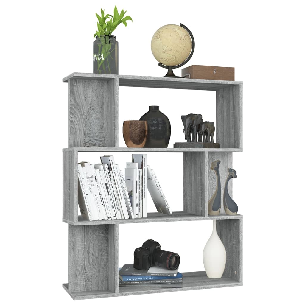 Libreria/Divisorio Grigio Sonoma 80x24x96 cm Legno Ingegnerizzato