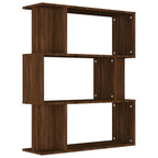 Libreria/Divisorio Rovere Marrone 80x24x96 cm Legno Ingegnerizzato