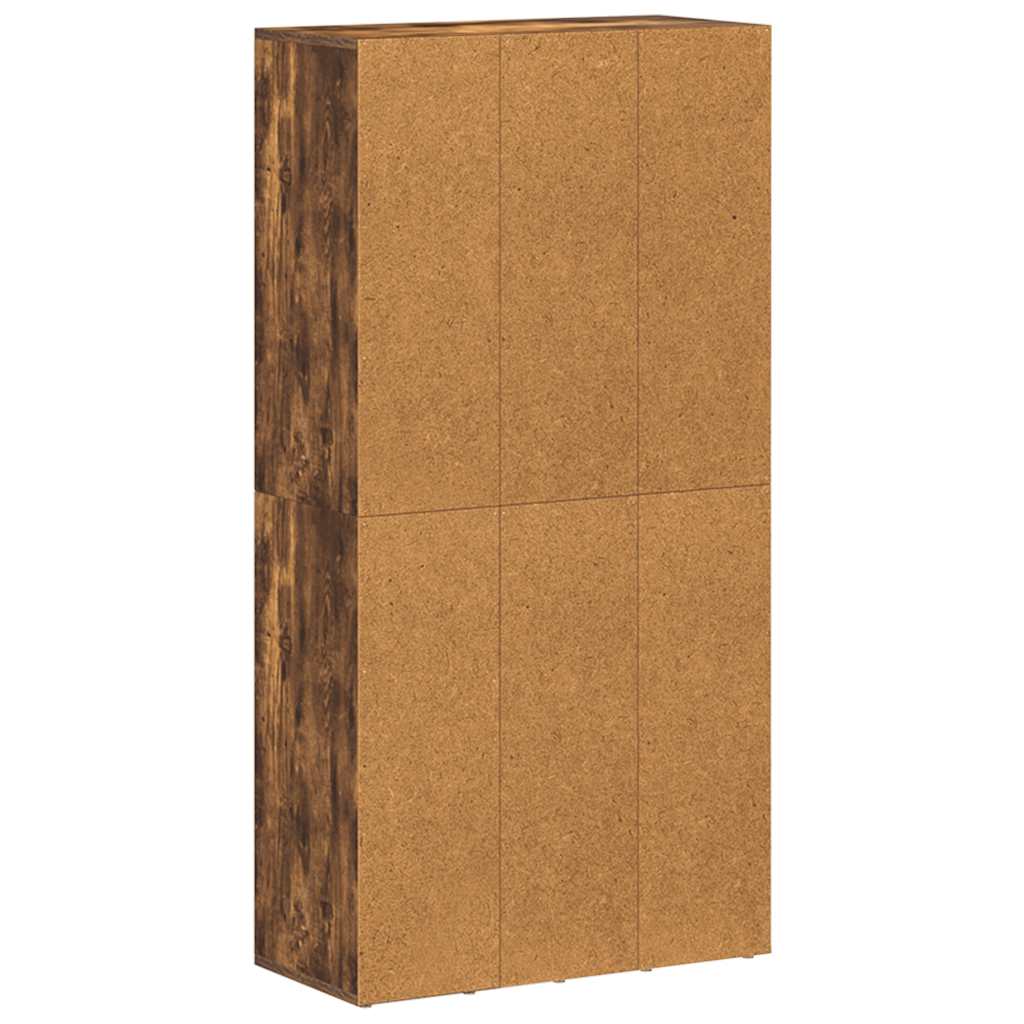 Libreria/Credenza Rovere Fumo 66x30x130 cm in Legno Multistrato