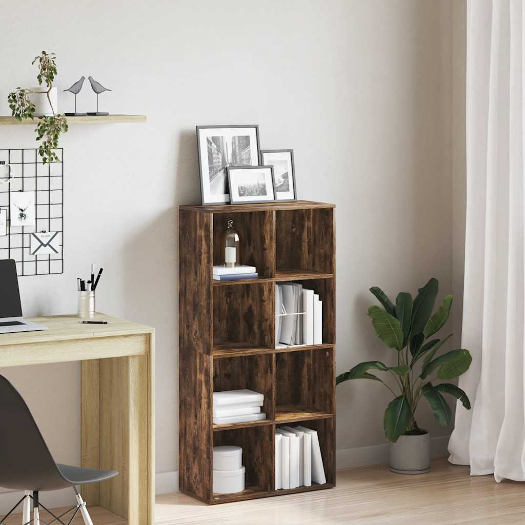 Libreria/Credenza Rovere Fumo 66x30x130 cm in Legno Multistrato