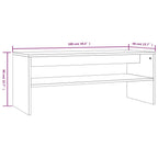 Tavolino da Salotto Rovere Fumo 100x40x40 cm Legno Multistrato