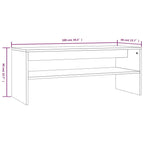 Tavolino da Salotto Grigio Sonoma 100x40x40cm Legno Multistrato