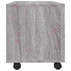 Mobile TV con Ruote Grigio Sonoma 90x35x35cm Legno Multistrato