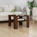 Tavolino Salotto Rovere Marrone 60x60x42 cm Legno Multistrato