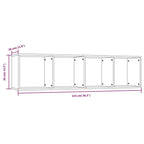 Libreria/Mobile TV Rovere Fumo 143x30x36cm in Legno Multistrato