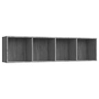 Libreria/Mobile TV Grigio Sonoma 143x30x36 cm Legno Multistrato