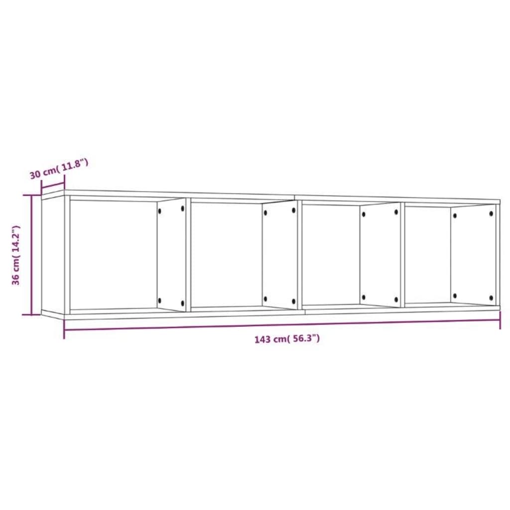 Libreria/Mobile TV Rovere Marrone 143x30x36cm Legno Multistrato