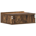 Comodino Pensile Rovere Fumo 40x30x15 cm in Legno Multistrato
