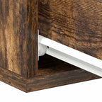 Comodino Pensile Rovere Fumo 40x30x15 cm in Legno Multistrato