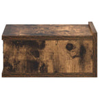 Comodini Pensili Rovere Fumo 2pz 40x30x15 cm Legno Multistrato