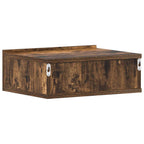 Comodini Pensili Rovere Fumo 2pz 40x30x15 cm Legno Multistrato