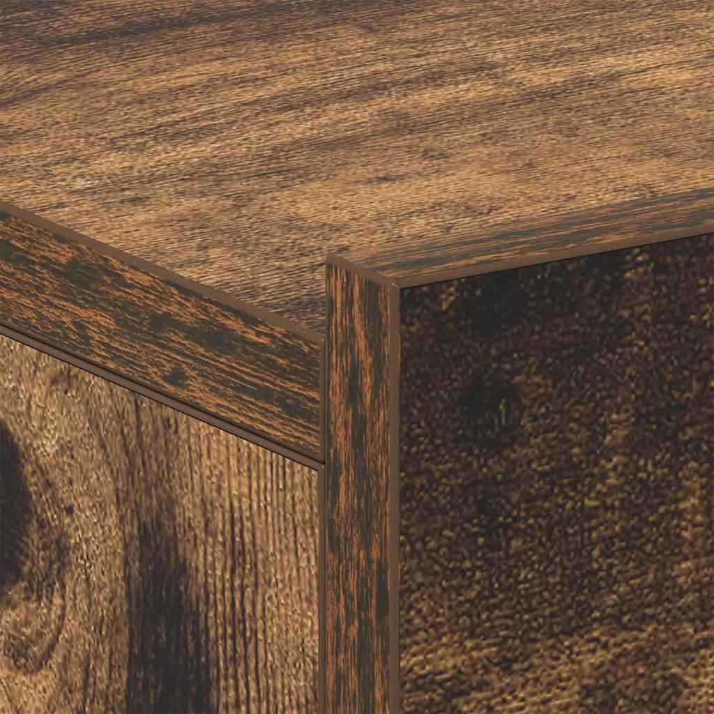 Comodini Pensili Rovere Fumo 2pz 40x30x15 cm Legno Multistrato