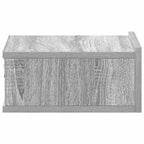 Comodino Pensile Grigio Sonoma 40x30x15cm in Legno Multistrato