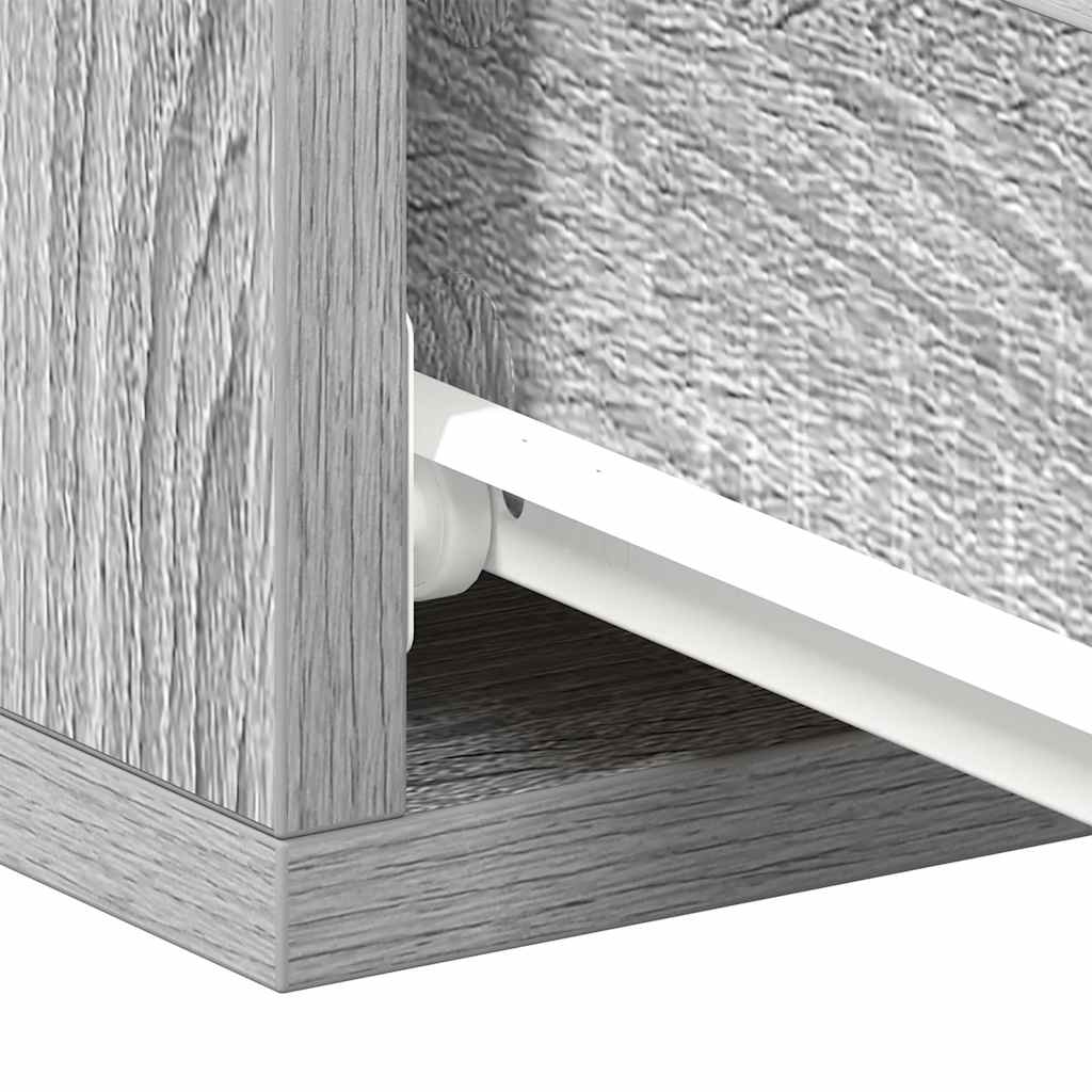 Comodino Pensile Grigio Sonoma 40x30x15cm in Legno Multistrato