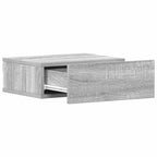 Comodini Pensili Grigio Sonoma 2pz 40x30x15cm Legno Multistrato