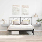 Comodini Pensili Grigio Sonoma 2pz 40x30x15cm Legno Multistrato