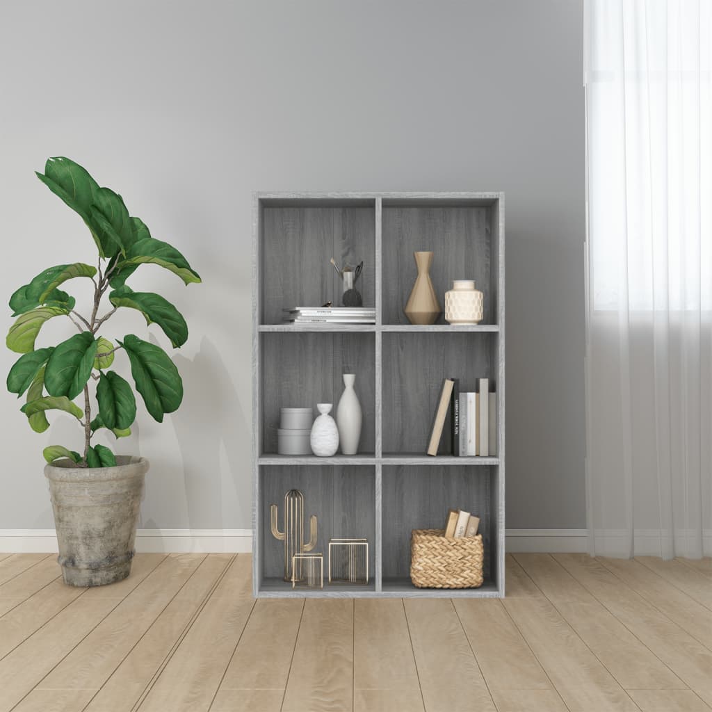 Libreria/Credenza Grigio Sonoma 66x30x98 cm Legno Multistrato