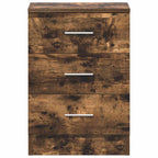 Comodino Rovere Fumo 38x35x56 cm in Legno Multistrato