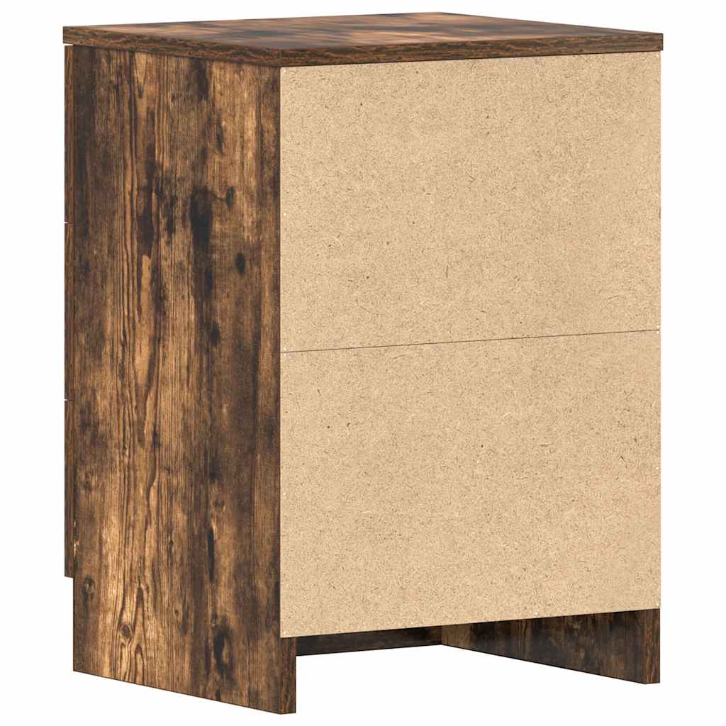 Comodino Rovere Fumo 38x35x56 cm in Legno Multistrato