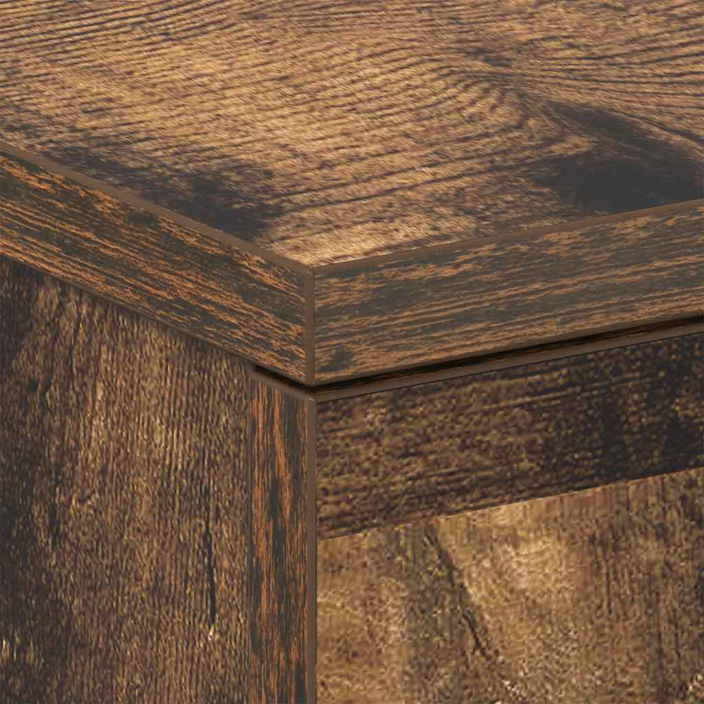 Comodino Rovere Fumo 38x35x56 cm in Legno Multistrato