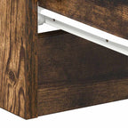 Comodino Rovere Fumo 38x35x56 cm in Legno Multistrato