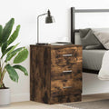 Comodino Rovere Fumo 38x35x56 cm in Legno Multistrato