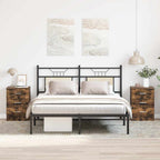 Comodini 2 pz Rovere Fumo 38x35x56 cm in Legno Multistrato