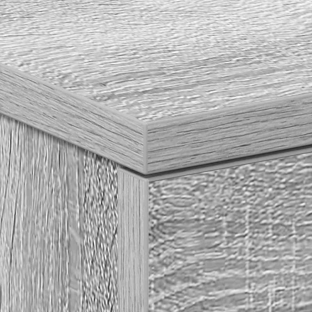 Comodino Grigio Sonoma 38x35x56 cm in Legno Multistrato